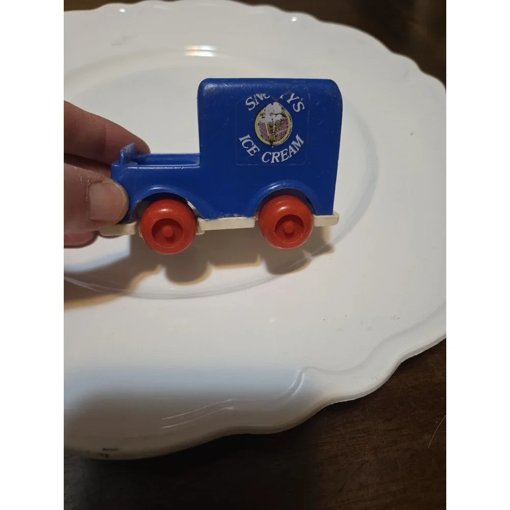 vintage Fisher-Price Little People Set Of Two, Horse And Car